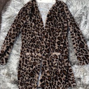 Cheetah Print cardigan. Super soft fuzzy material